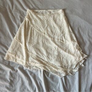 Ardene Asymmetrical Cream Lace Skirt